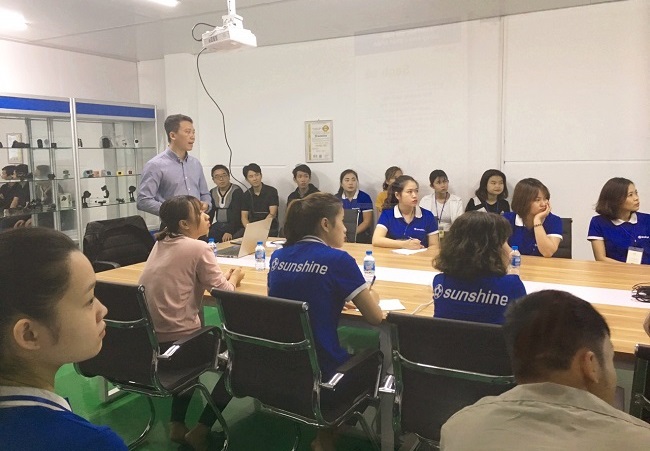 Training in Occupation Safety for the staff at Sunshine Vietnam Electronics Co., Ltd.